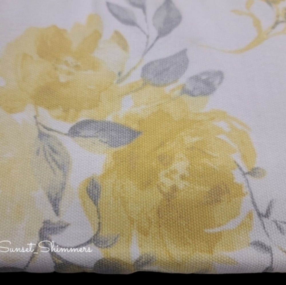 RALPH Lauren Yellow Rose Floral Fabric Shower Curtain Bathroom Decor NEW - Picture 5 of 6